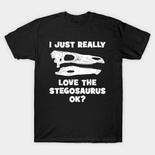 Stegosaurus fossil skull T-Shirt